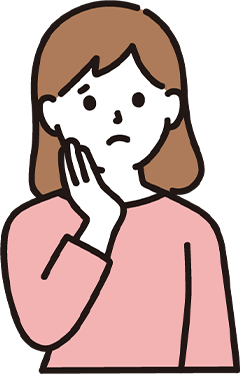 イラスト:悩む女性