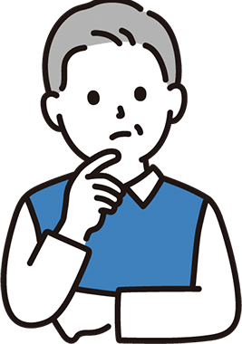 イラスト:悩む老夫